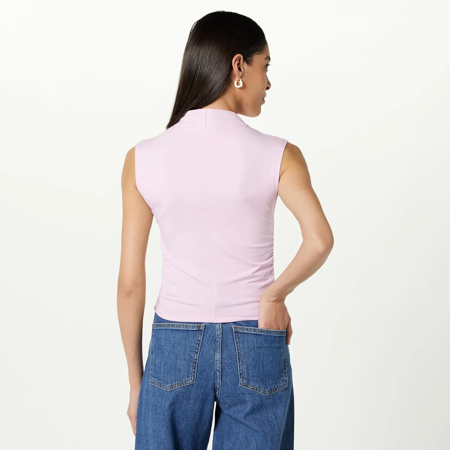 The Drop Women's Raylen Sleeveless Ruched Top