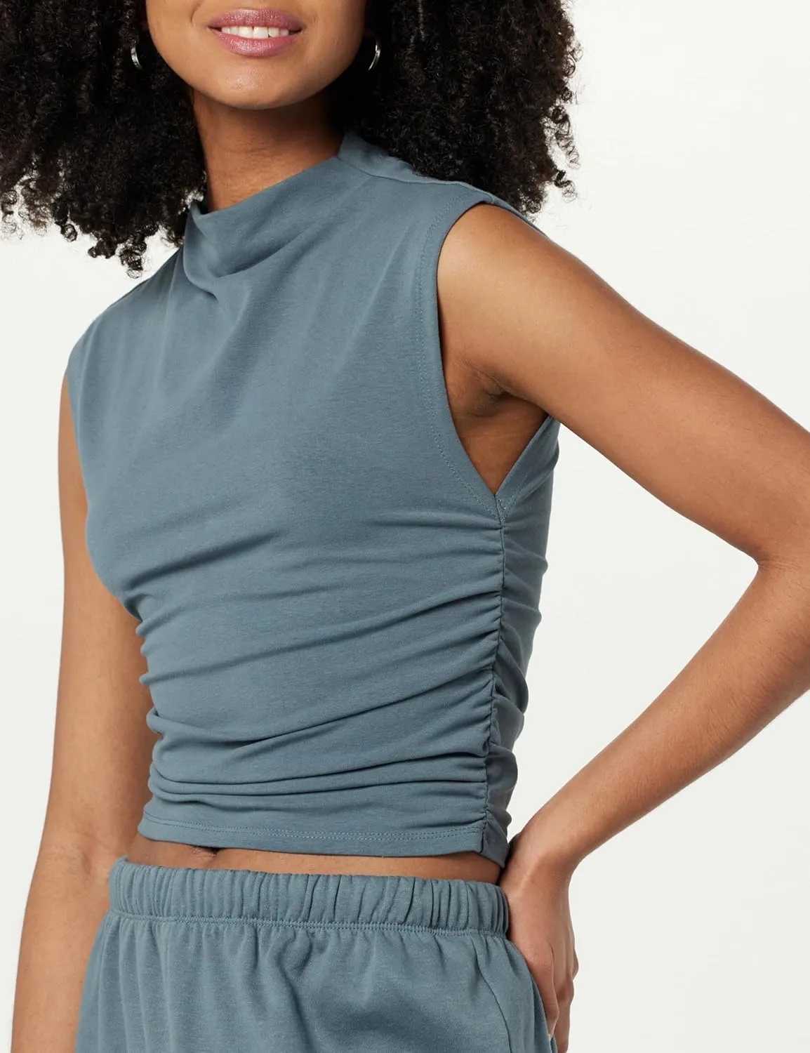 The Drop Women's Raylen Sleeveless Ruched Top