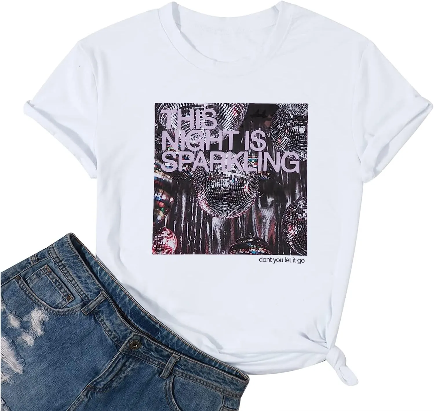 This Night is Sparkling Shirt Women Country Music Lover Tee Swift Fans Tops Vintage Graphic Concert Tshirt