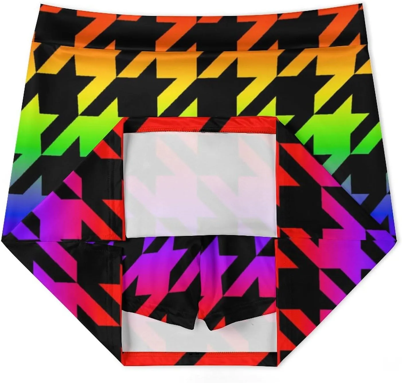 Tooth Shapes with Rainbow Tie Dye Women's Mini Tennis Skirt with Shorts Underneath Athletic Workout Cute Skorts