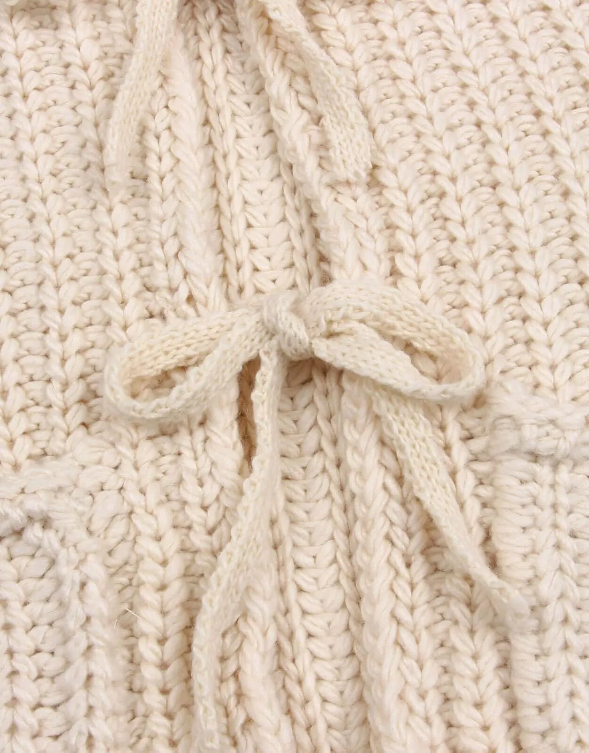 Trendy Cardigan Sweater Vest for Women Crochet Chunky Knit Top Sleeveless Bows Bandage Crop Tops with Pockets