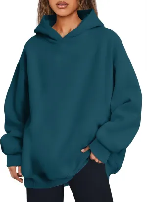 Trendy Queen Womens Oversized Hoodies Fleece Hooded Sweatshirts Casual Pullover Fall Winter Outfits Long Sleeve Tops 2025