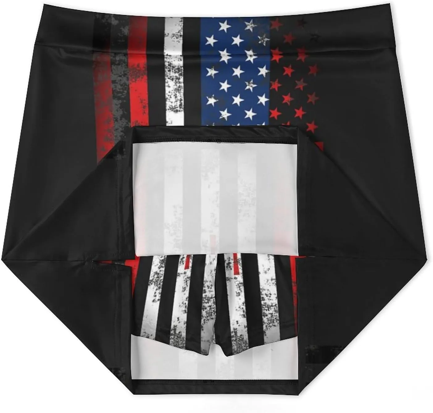 USA Canadian Flag Women's Mini Tennis Skirt with Shorts Underneath Athletic Workout Cute Skorts
