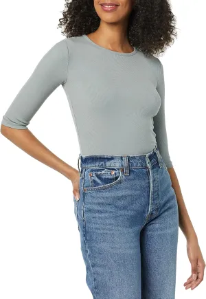 Vince Women's Elbow Sleeve Crew Neck Top