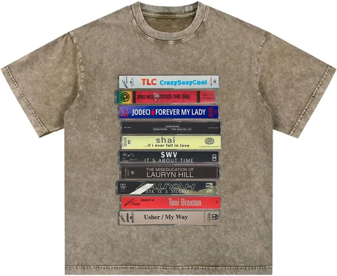 Vintage 90s R&B Cassette Tape T-Shirt Music Graphic Unisex Tee
