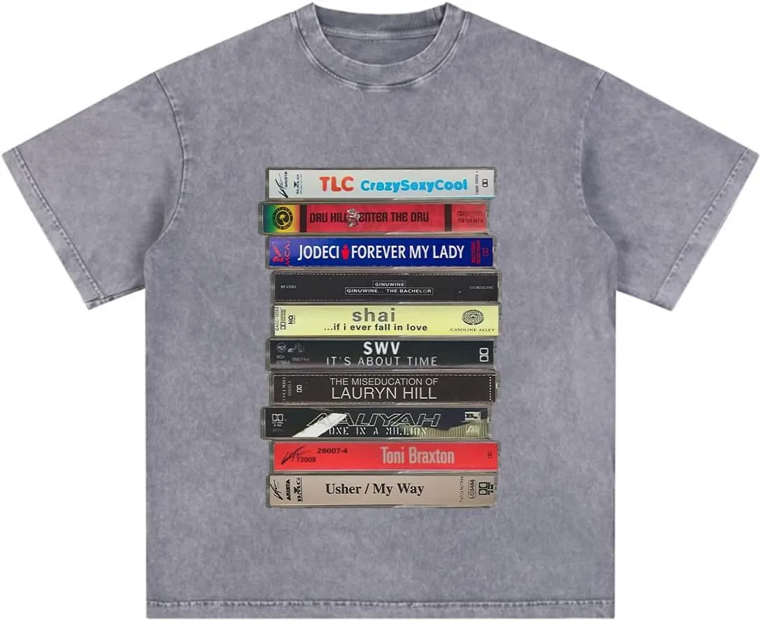 Vintage 90s R&B Cassette Tape T-Shirt Music Graphic Unisex Tee