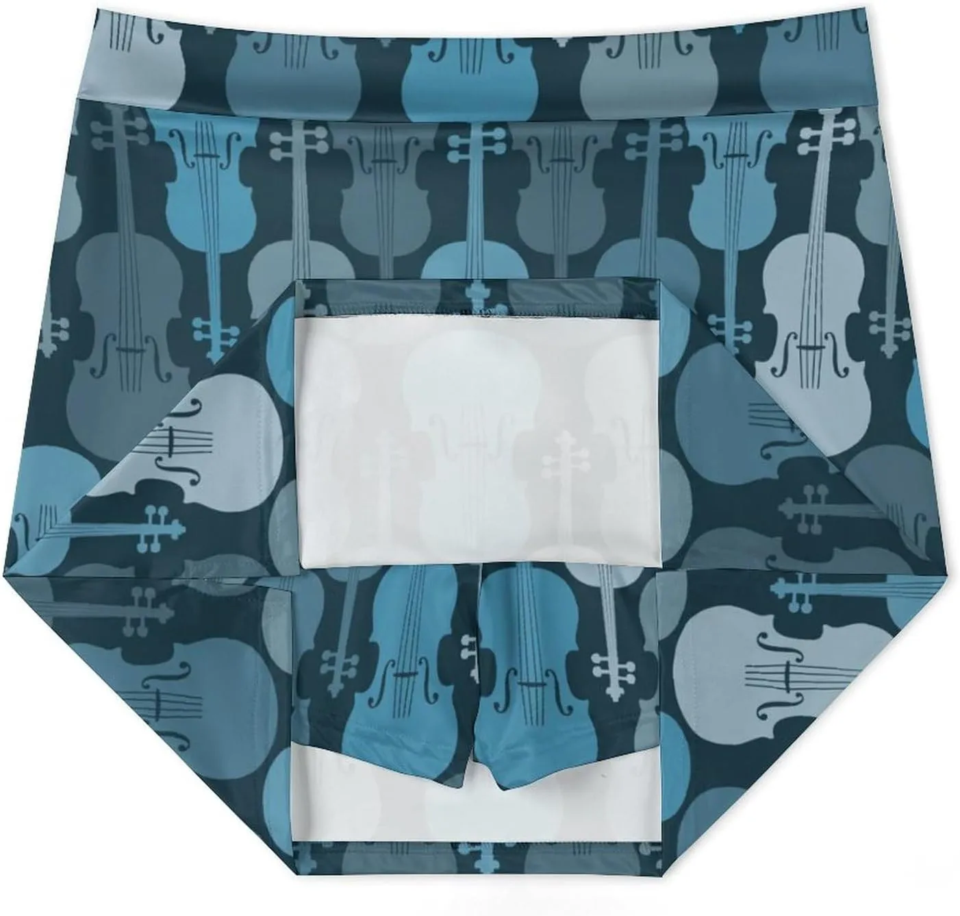 Violins Gray-Blue Women's Mini Tennis Skirt with Shorts Underneath Athletic Workout Cute Skorts