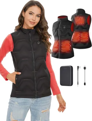 Vofuoti Heated Vest Women with Battery Pack Included, Lightweight USB Rechargeable Electric Heating Vest