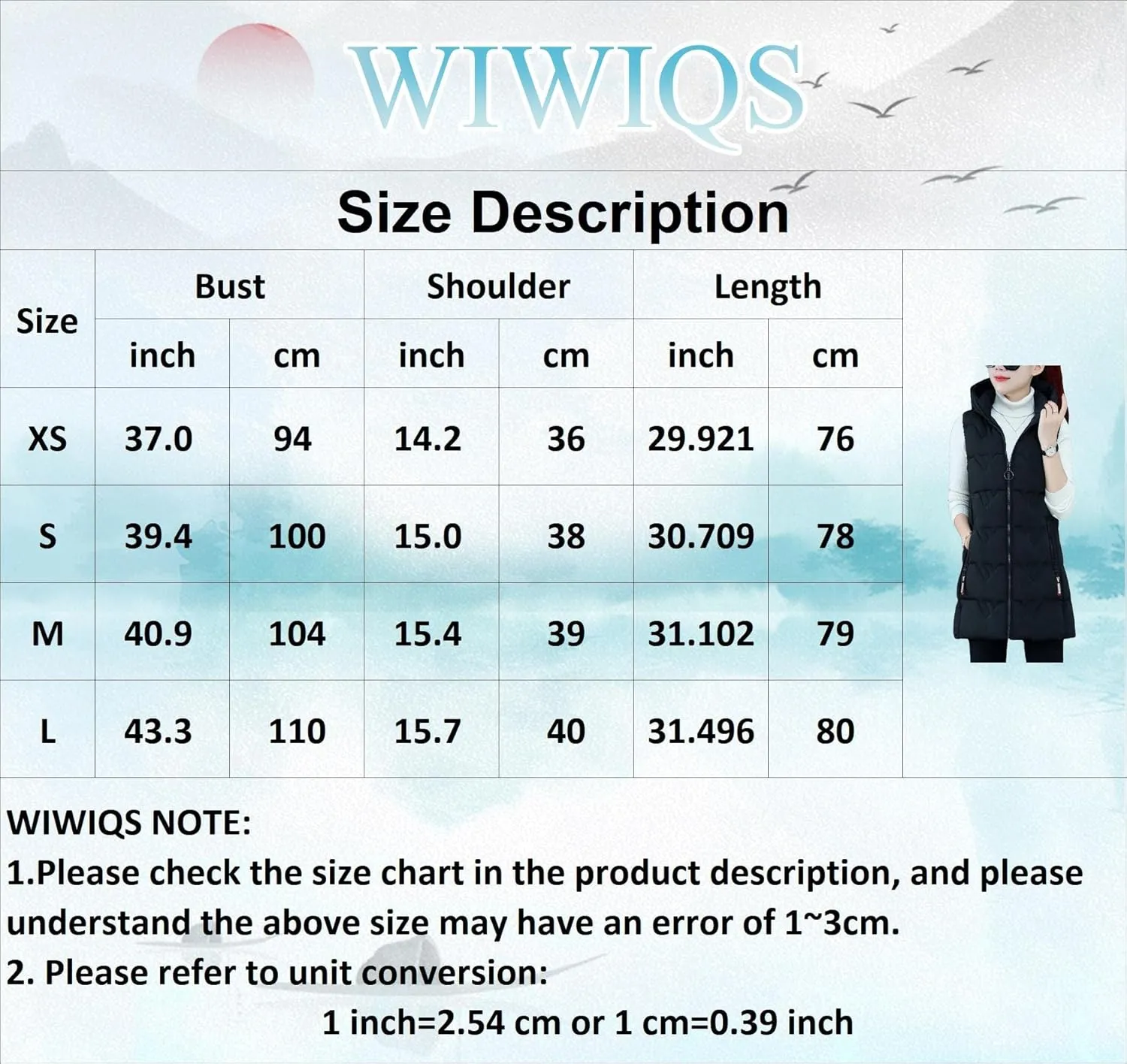 WIWIQS Women's Casual Sleeveless Warm Vest Lightweight Quilted Puffer Vest with Pockets