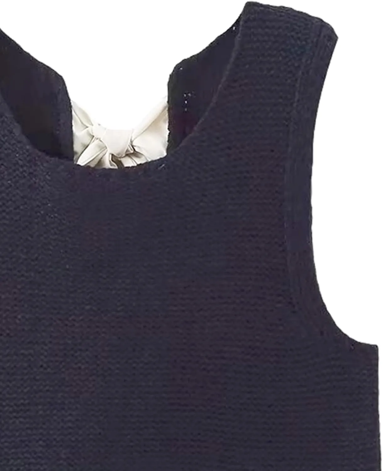 Women Knit Waistcoat Bow Tie Open Back Sweater Vest Top Slim Fit Casual Crop Cardigan Sleeveless Pullover
