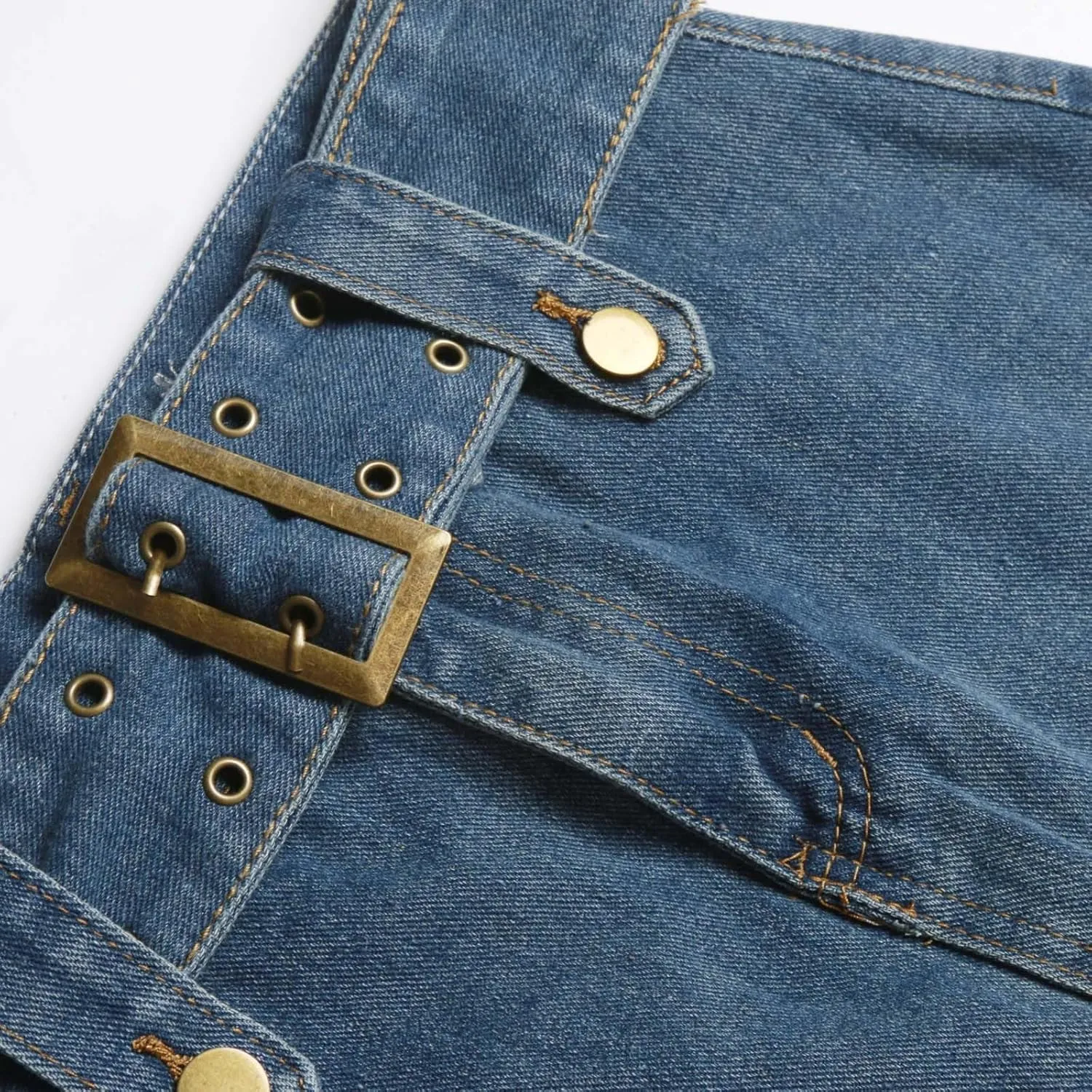 Women Mini Skirt Denim Skirt Short Skirt Bodycon Skorts Short Loose Fitting Casual High Waist Solid Color