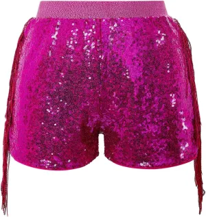 Women Shorts Tessel Sequin Sparkle Short Pants Ladies Birthday Party Shorts Halloween Clothes