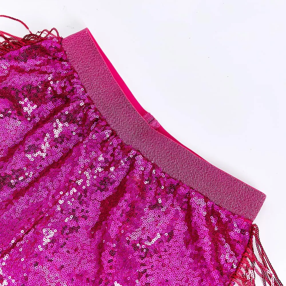 Women Shorts Tessel Sequin Sparkle Short Pants Ladies Birthday Party Shorts Halloween Clothes