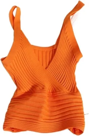 Women Tops Sexy Camisole Cropped Knitted Top