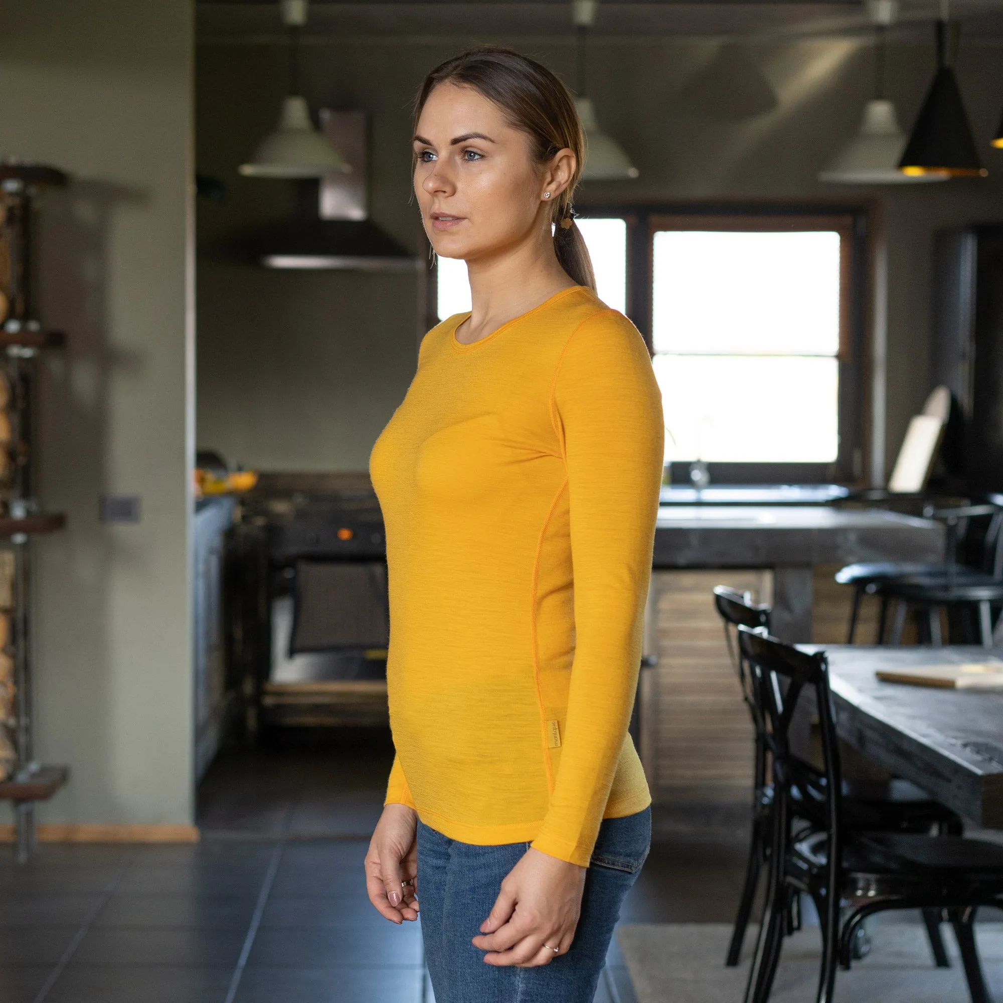 Women's 160 Thermal Long Sleeve Crew Yellow