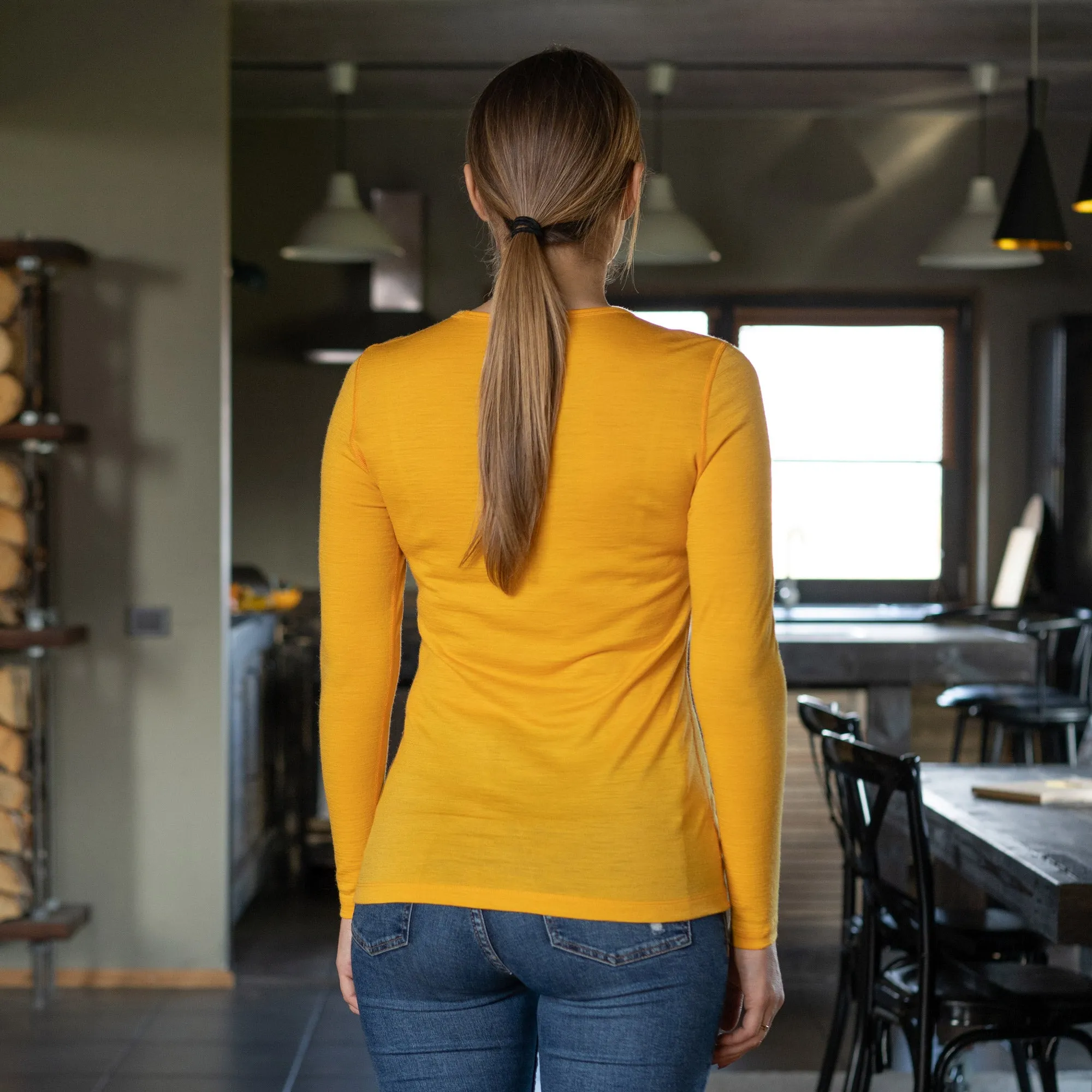 Women's 160 Thermal Long Sleeve Crew Yellow