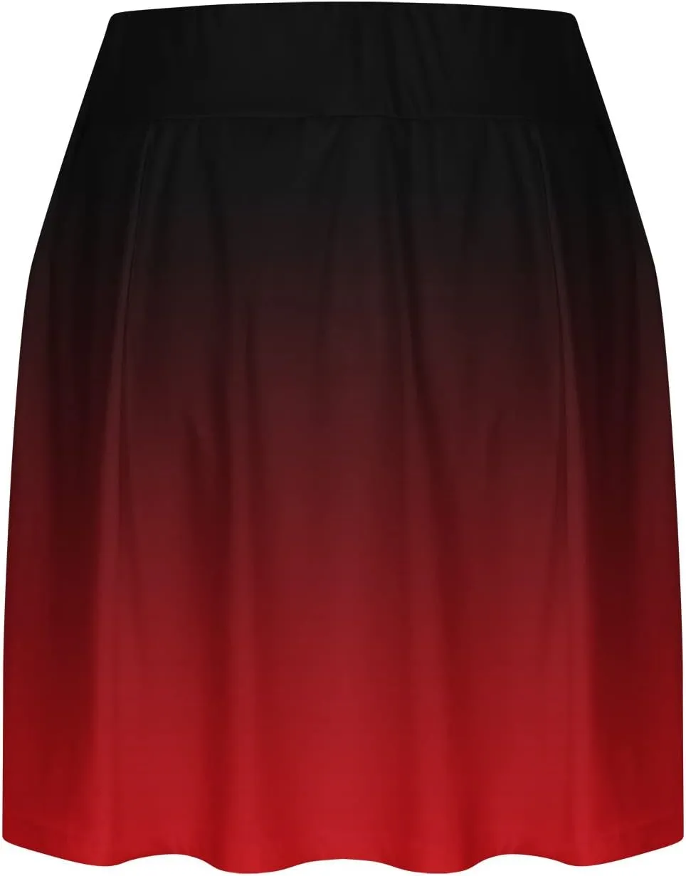 Women's 2-in-1 Double Layer Shorts Skirt Shorts Skort Tennis Skirt with Shorts Beach Flowy Pleated Golf Skorts Skirts