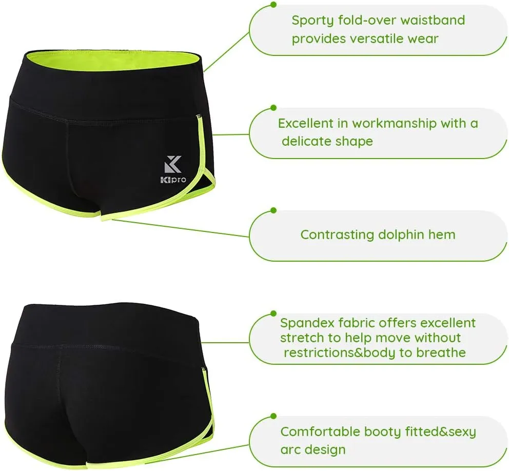 Women's Active Shorts Fitness Sports Yoga Booty Shorts for Running Gym Workout