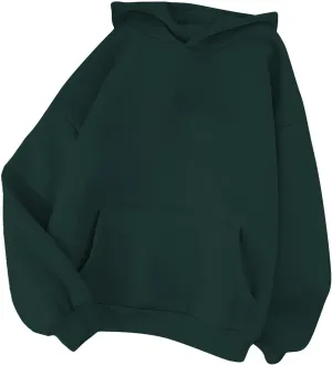 Womens Cute Hoodies Casual Plus Size Pullover Solid Color Basics Clothing Fashion Preppy Clothes Fall Outfits