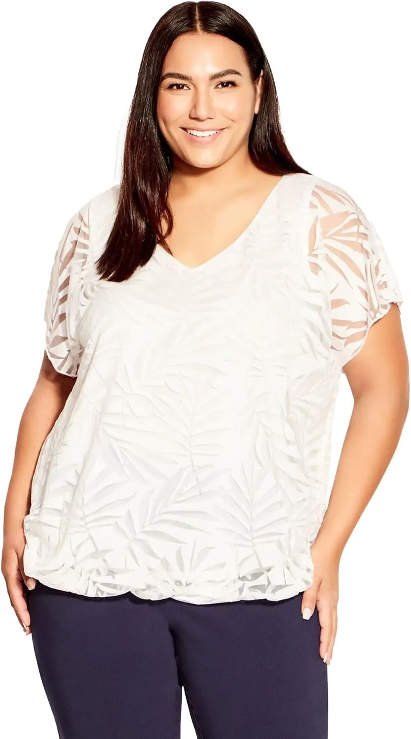 Women's Plus Size Elora Burnout Top