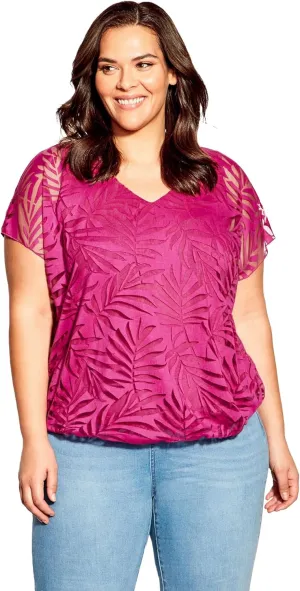 Women's Plus Size Elora Burnout Top