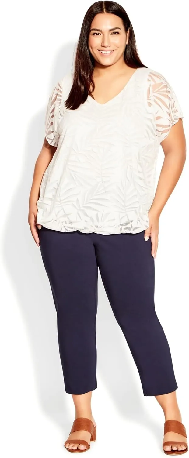 Women's Plus Size Elora Burnout Top