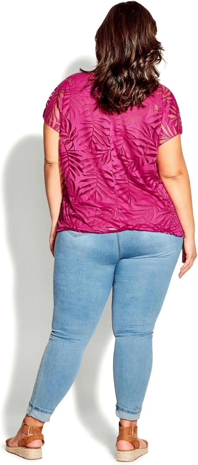 Women's Plus Size Elora Burnout Top