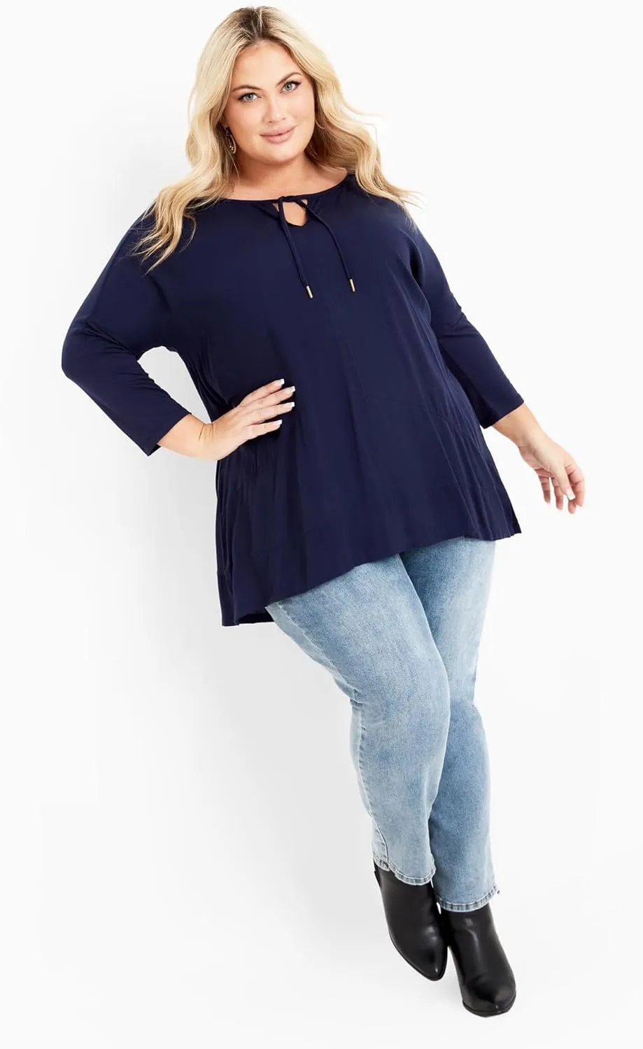 Women's Plus Size Sheila Mix Media Top