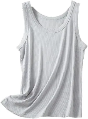 Women's Ribbed Cotton Sleeveless Camisole Top