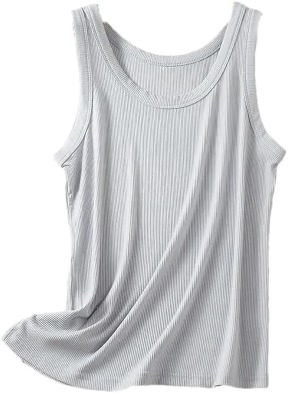 Women's Ribbed Cotton Sleeveless Camisole Top