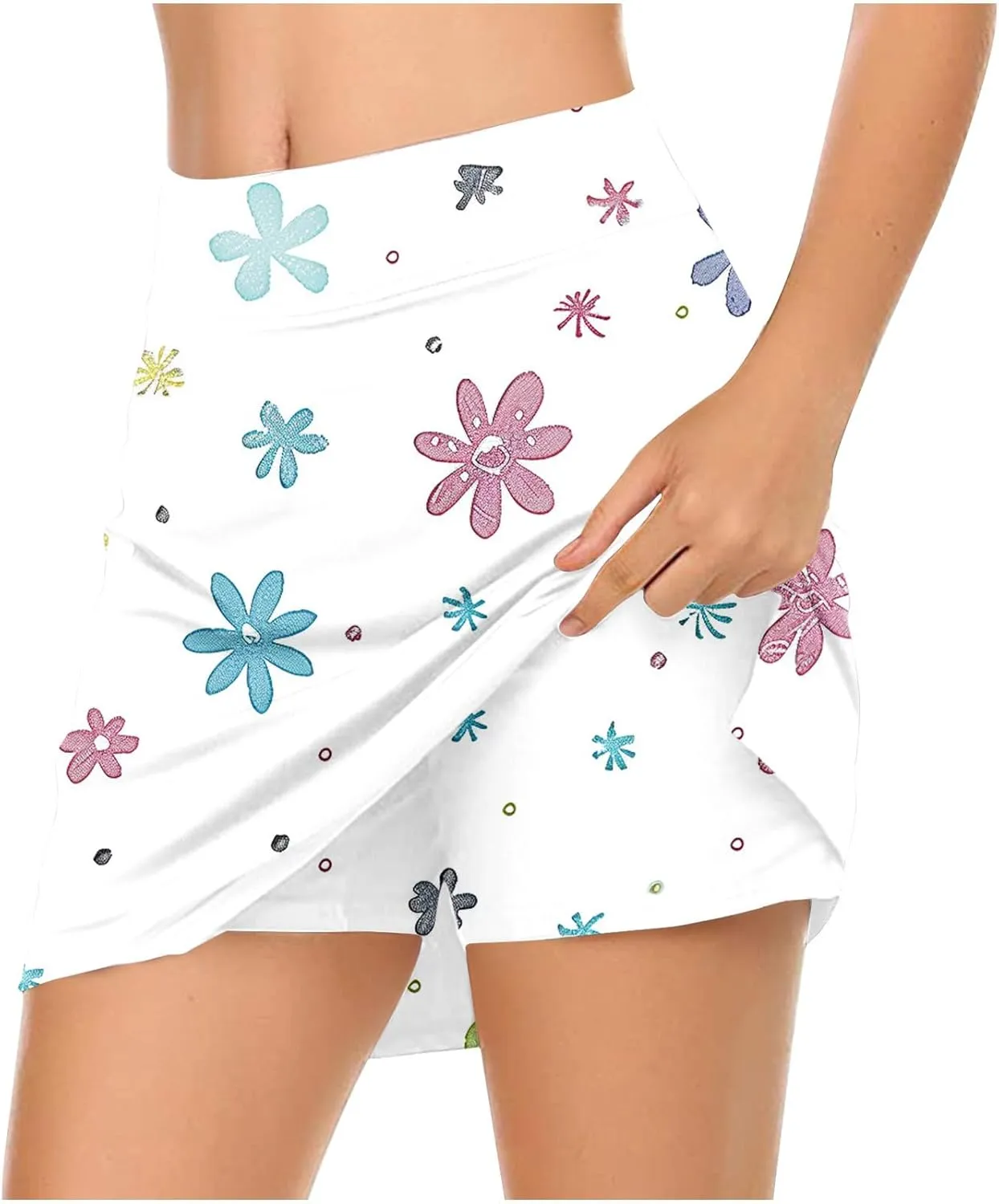 Womens Tennis Skirt Golf Skorts with Shorts 2025 Trendy Printed High Waisted Workout Yoga Pants Legging with Pockets