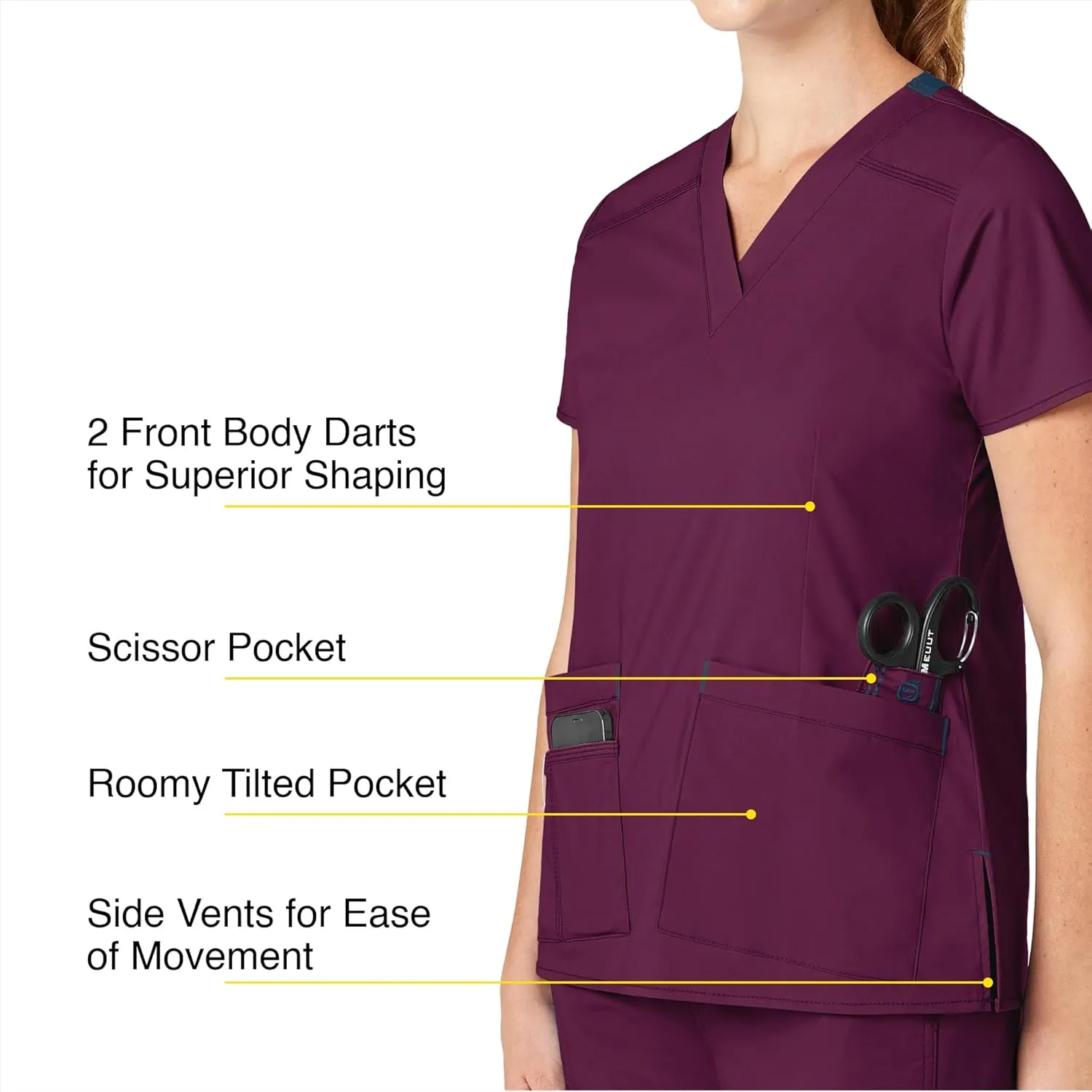 WonderWink Women's Wonderflex Verity Scrub Top