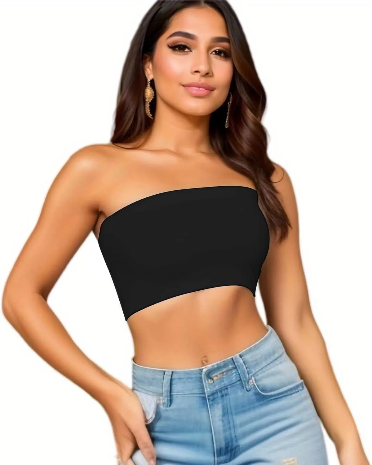 Y2K Graphic Print Strapless Tube Top Off Shoulder Backless Bandeau Tank Goth Harajuku Crop Corset Top Women Aesthetic Clothes