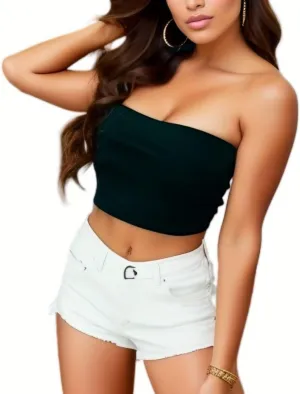 Y2K Graphic Print Strapless Tube Top Off Shoulder Backless Bandeau Tank Goth Harajuku Crop Corset Top Women Aesthetic Clothes
