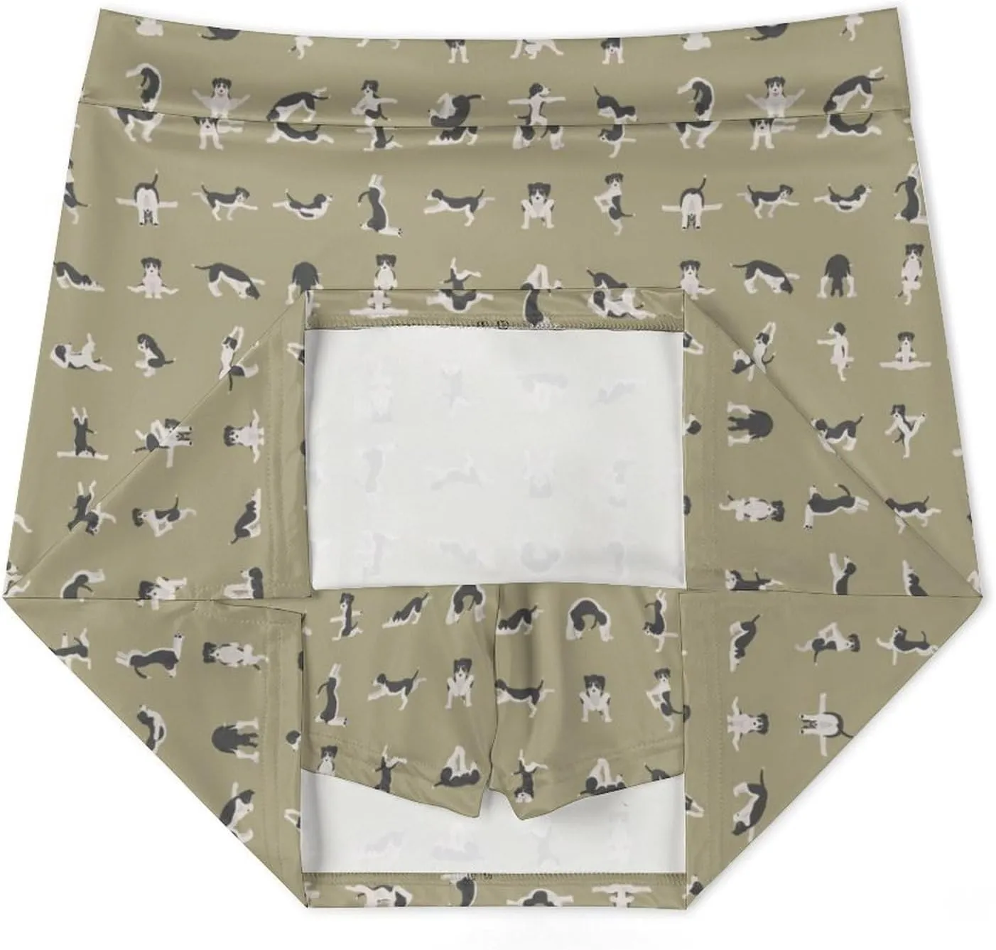 Yoga Dogs Poses Women's Mini Tennis Skirt with Shorts Underneath Athletic Workout Cute Skorts