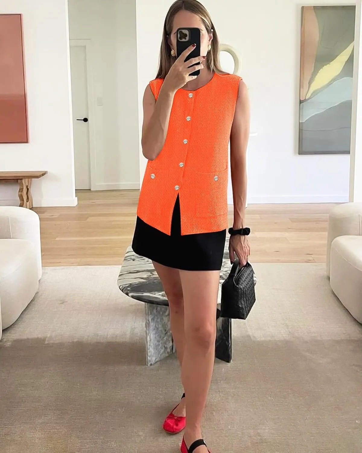 Yousify Womens Sweater Vest Sleeveless Button Down Round Neck Knitted Tank Tops Casual Cardigan for Women