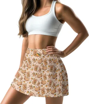 ZFRXIGN Athletic Skorts for Women XS-3XL High Waist Golf Skirt with Shorts Summer Skorts with Pocket